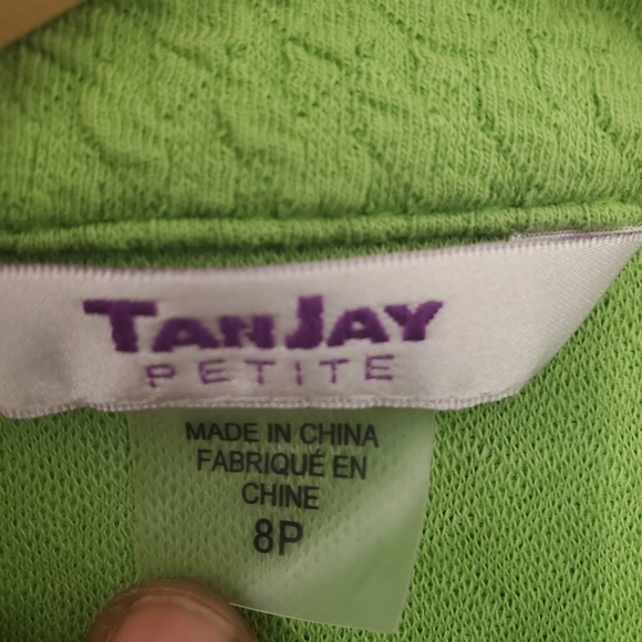 Tanjay Petites zip closure cardigan  style top - Picture 7 of 9
